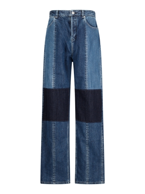 JEANS A GAMBA AMPIA IN COTONE