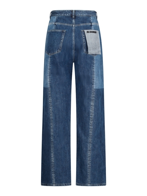 JEANS A GAMBA AMPIA IN COTONE