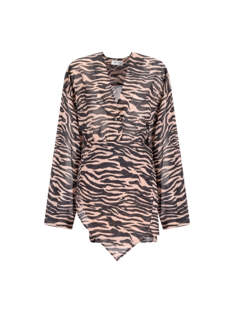 MINI DRESS CAPPUCCINO AND BLACK