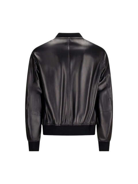 LEATHER BOMBER JACKET