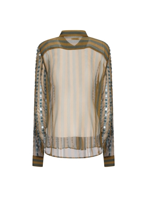 SILK SHIRT WITH DECORATIONS