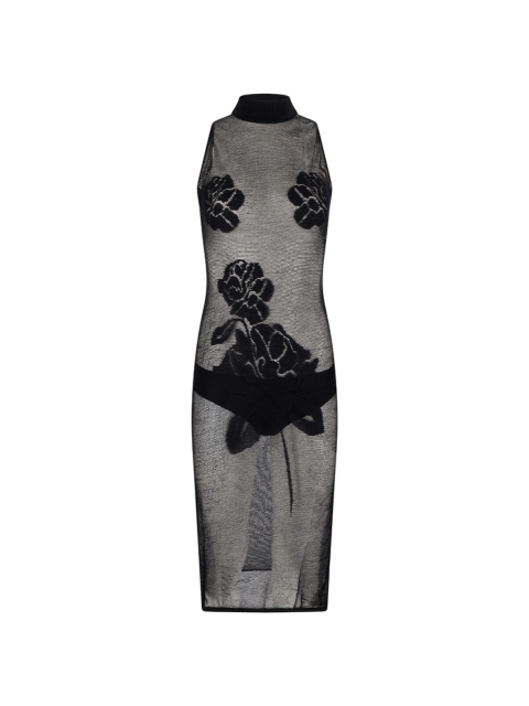 ROSE KNIT HIGH NECK MIDI DRESS