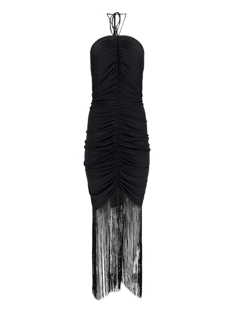 ROSALIA - FRINGED DRAPED MIDI DRESS