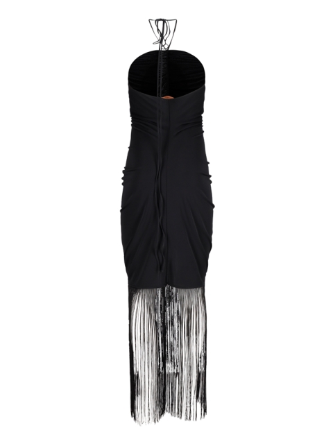 ROSALIA - FRINGED DRAPED MIDI DRESS