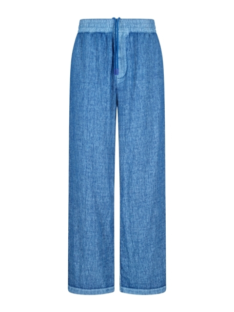 LINEN PANTS WITH EKD MOTIF