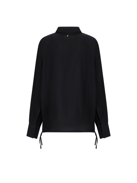 LONG-SLEEVE TWILL POLO SHIRT
