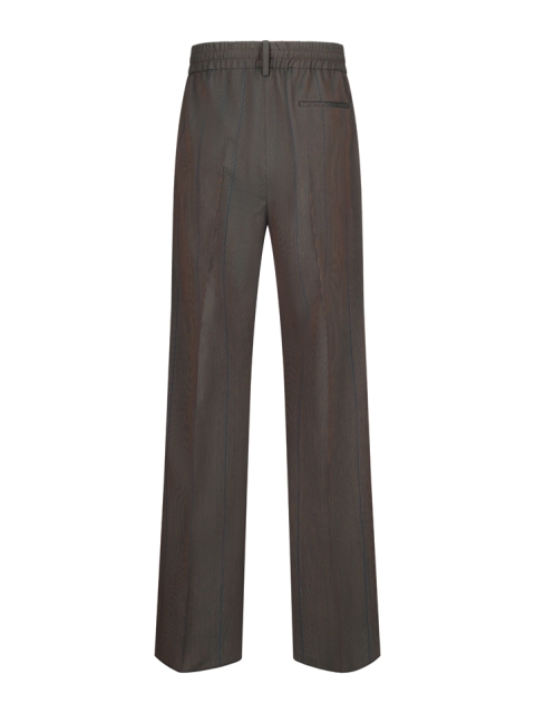 STRIPED WOOL PANTS
