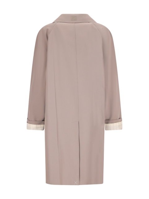 TAUPE COLOR GABARDINE TRENCH COAT