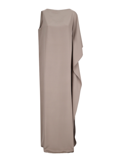 LONG BORA DRESS IN SILK WITH RUFFLES