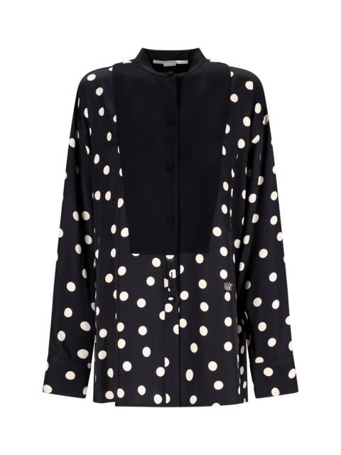 MAXI SHIRT WITH POLKA DOT PATTERN