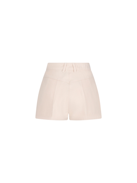 LOGO-ENGRAVED MEDALLION COTTON SHORTS