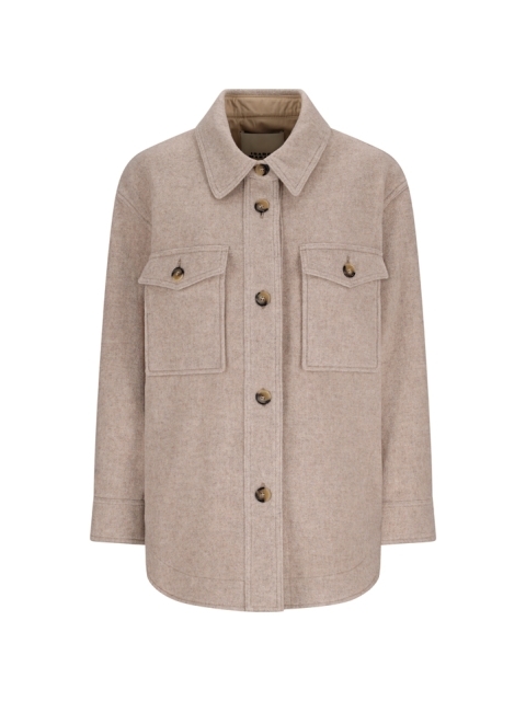 HARVELI BRUSHED BUTTONED COAT
