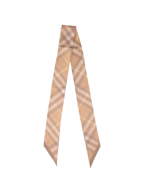 CHECK MOTIF SILK FOULARD