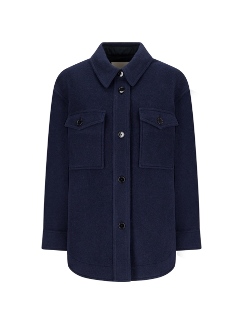 HARVELI BRUSHED BUTTONED COAT