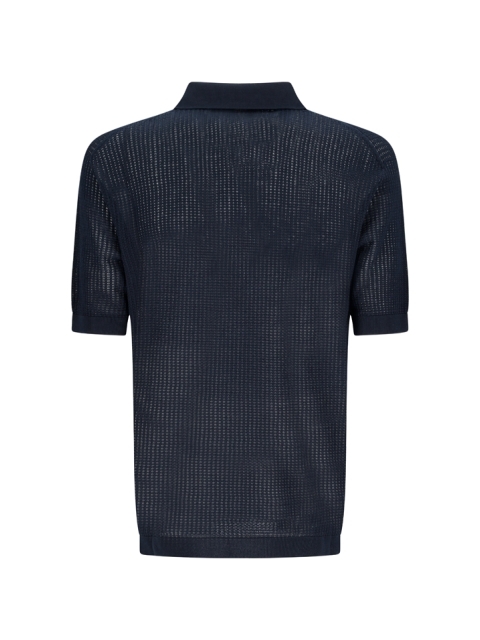 OPEN KNIT POLO SHIRT