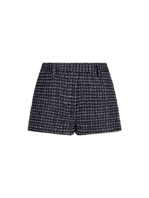 SEQUIN CHECKED TWEED SHORTS