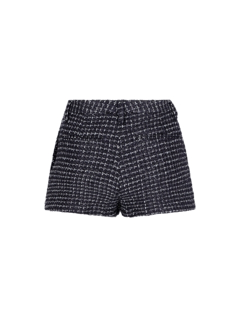 SEQUIN CHECKED TWEED SHORTS
