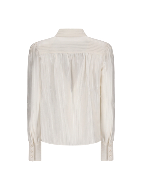 SILK JACQUARD BLOUSE WITH POCKETS