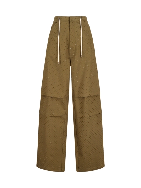 DAISY - CRYSTAL STUDDED SATIN PANTS