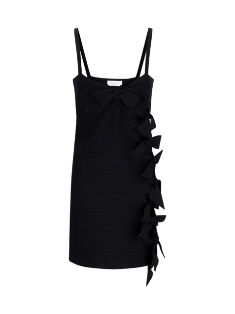 DRESS WITH BOWS AND CUT-OUT