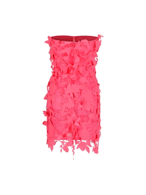 CORSET DRESS WITH LASER-CUT ROSES