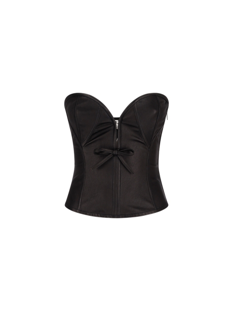 STRETCH NAPPA BUSTIER CORSET