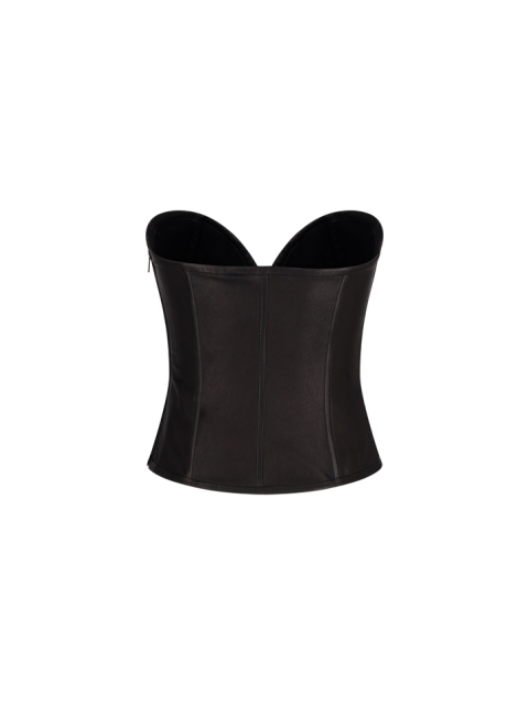 STRETCH NAPPA BUSTIER CORSET