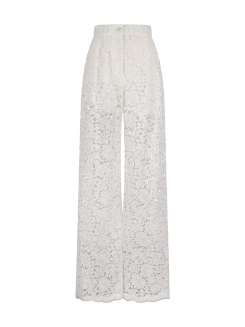 PANTALONI FLARE IN PIZZO