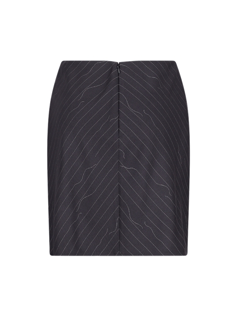 TWIST PINSTRIPE MINI SKIRT