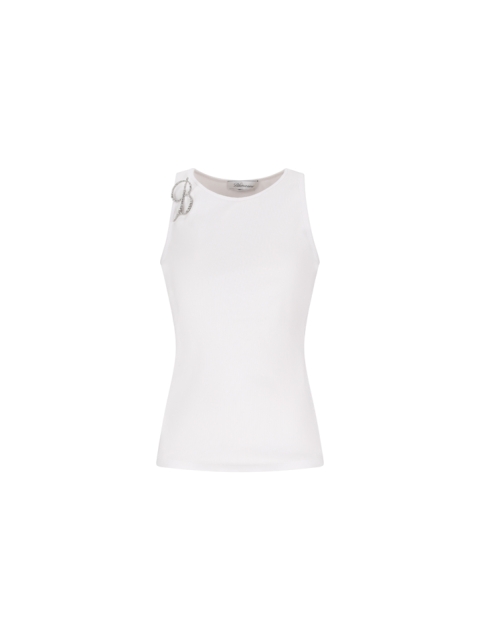 RIBBED TANK TOP WITH B MONOGRAM PIN