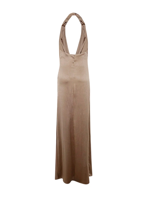 DRAPED SATIN DRESS