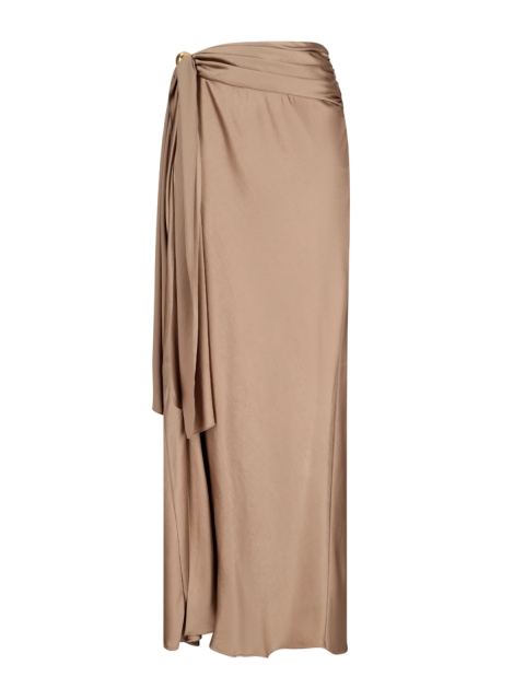 LONG SATIN SKIRT