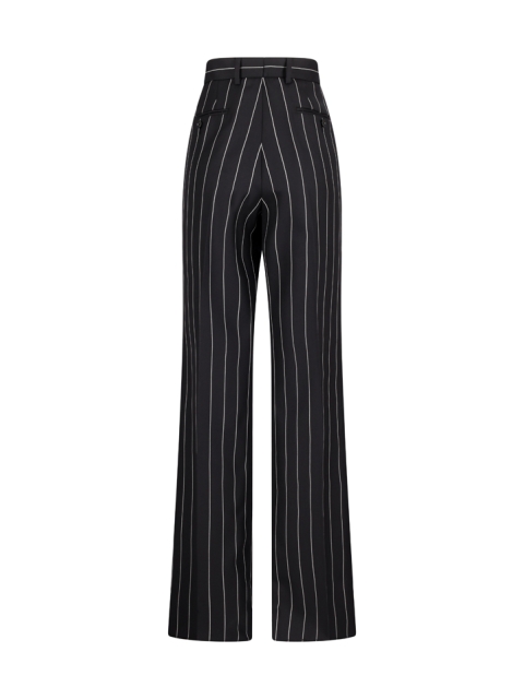 PINSTRIPE STRAIGHT LEG TROUSERS