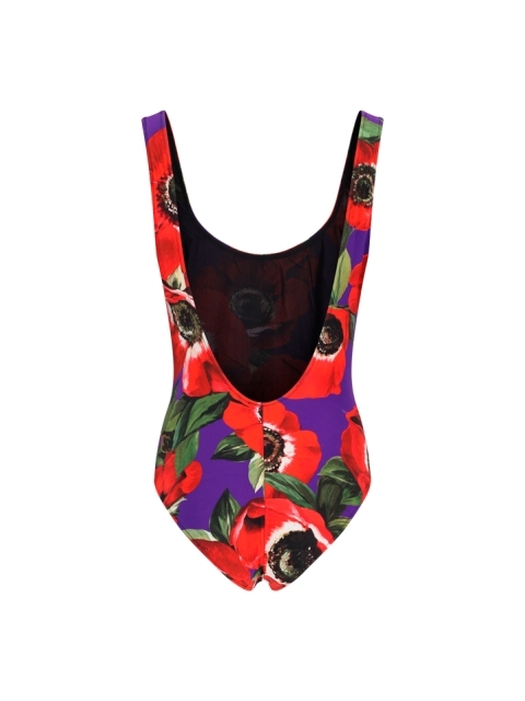 OLYMPIC SWIMSUIT WITH ANEMONE FLOWER PRINT