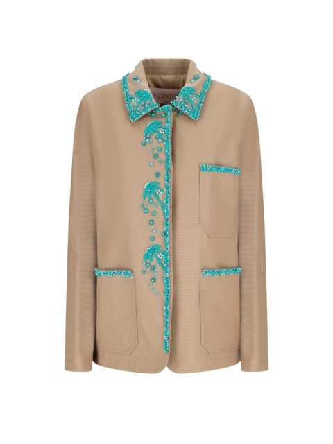 JACKET WITH EMBROIDERY EMBROIDERY COUTURE CANVAS