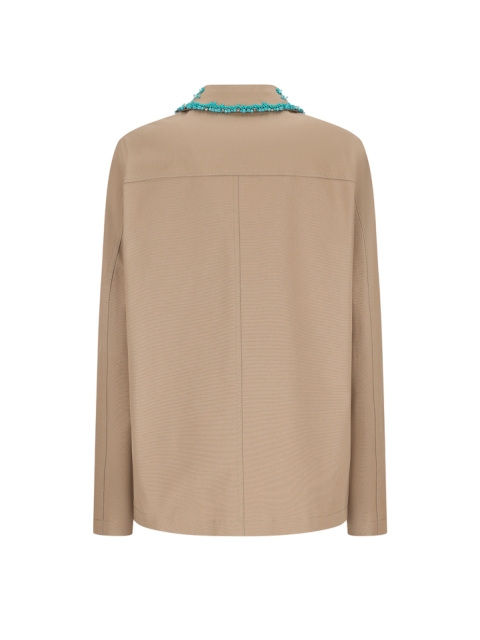 JACKET WITH EMBROIDERY EMBROIDERY COUTURE CANVAS
