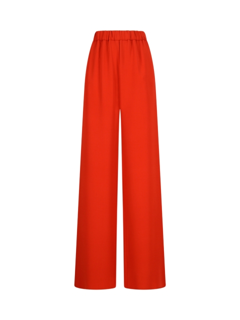 WIDE-LEG SILK TROUSERS
