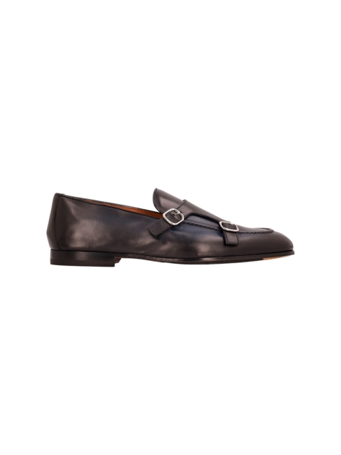 DOUBLE BUCKLE LEATHER LOAFER