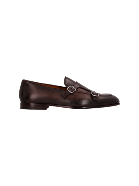 DOUBLE BUCKLE LEATHER LOAFER