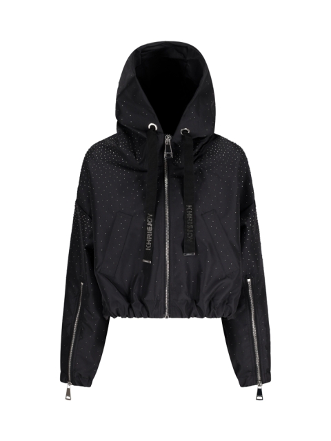 KHRIS CROP WINDBREAKER STRASS