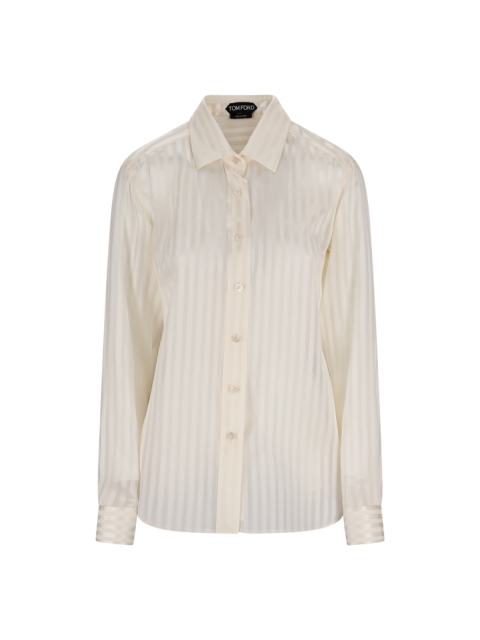 CAMICIA IN SETA A RIGHE