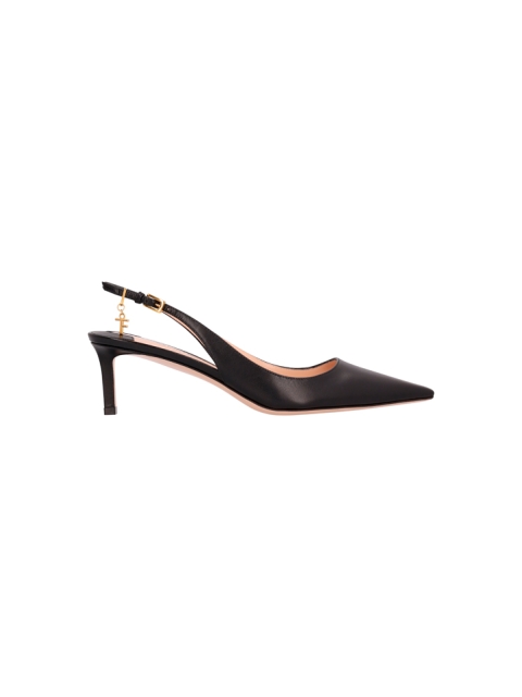 LOGO-CHARM SLINGBACK PUMPS