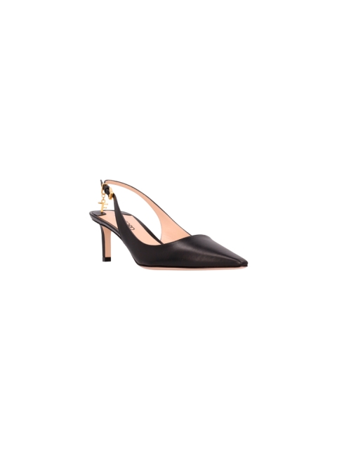 LOGO-CHARM SLINGBACK PUMPS