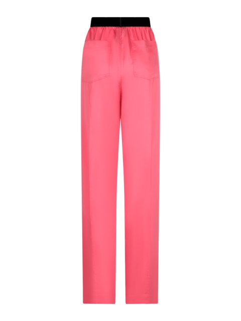 PANTALONI IN RASO DI SETA ELASTICIZZATO