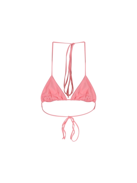 TRIANGLE BIKINI TOP WITH FLORAL STRAPS