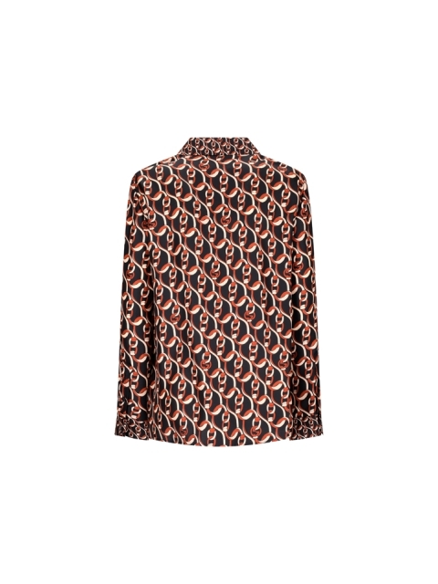 CAMICIA IN SETA CON STAMPA CATENA INCROCIO GG