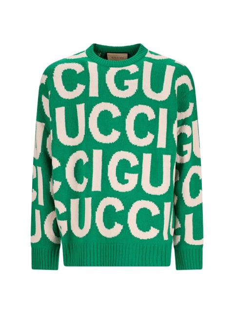 WOOL SWEATER WITH GUCCI INTARSIA