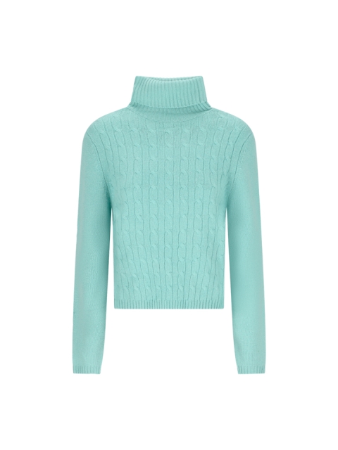 CABLE-KNIT ROLL-NECK SWAETER
