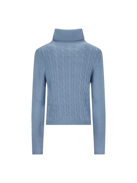 CABLE-KNIT ROLL-NECK SWAETER