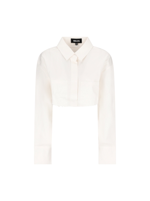CROPPED BUTTON DOWN SHIRT
